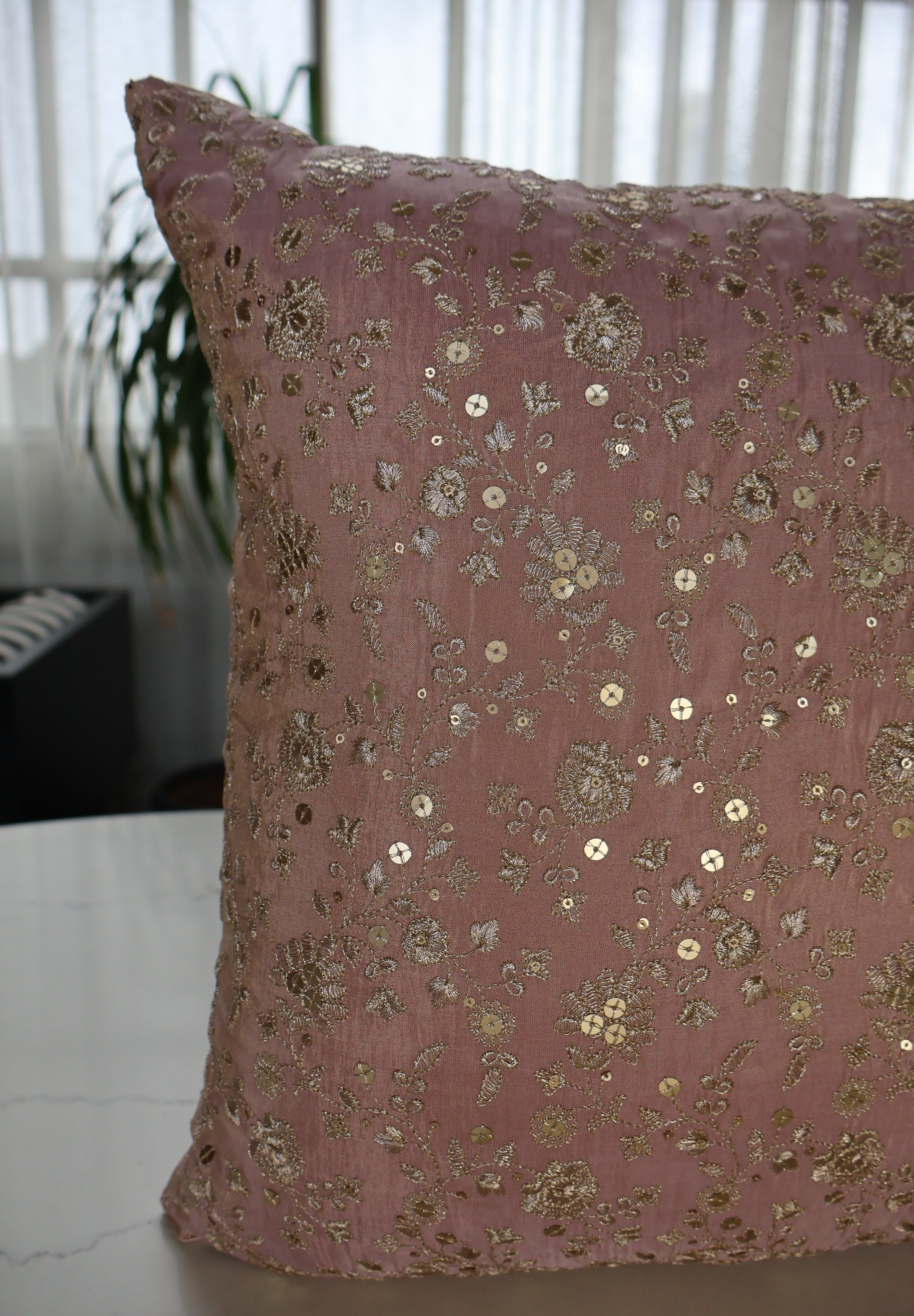 Pale Pink Square Cushion Cover (Set of 2)
