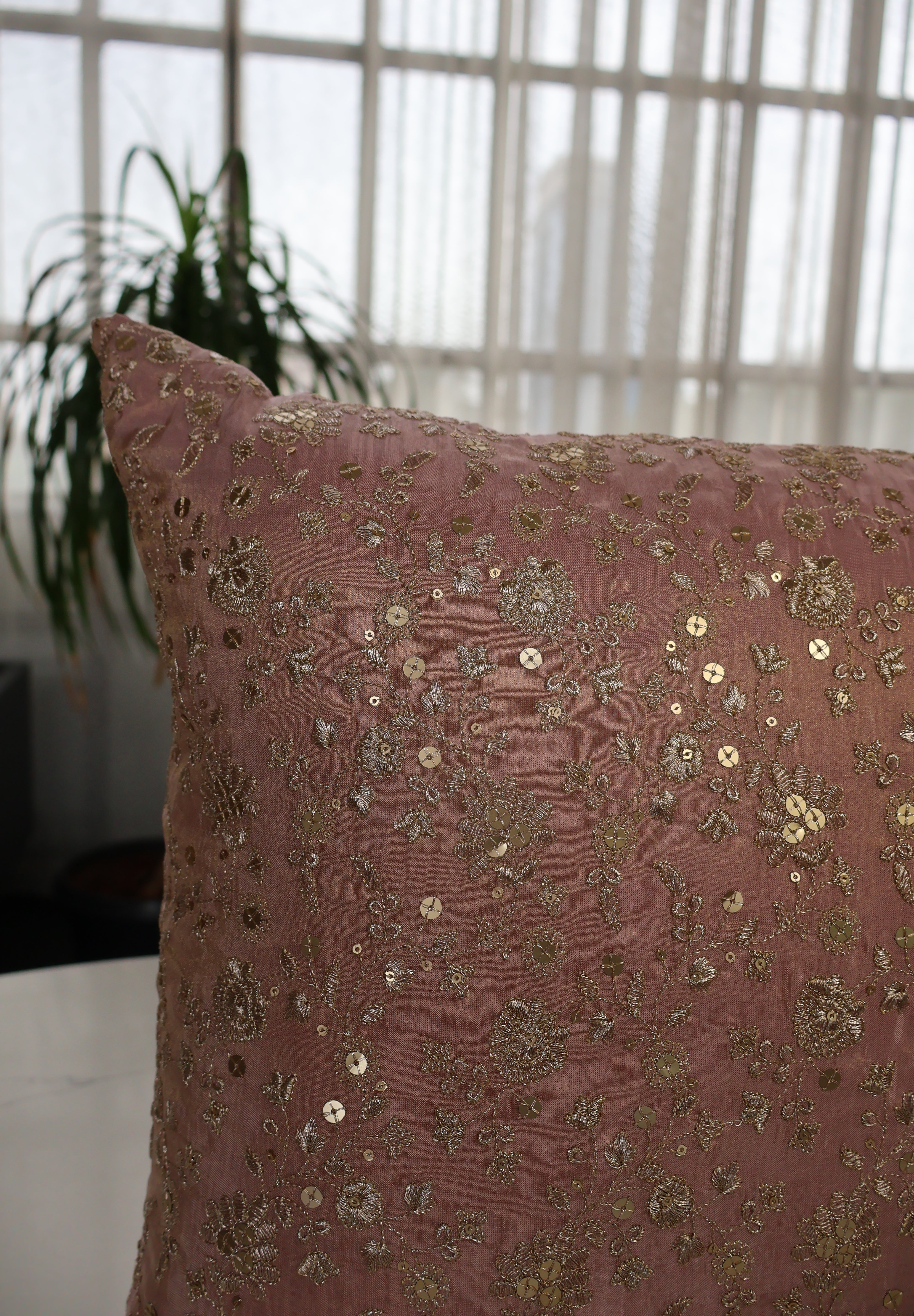 Pale Pink Square Cushion Cover (Set of 2)