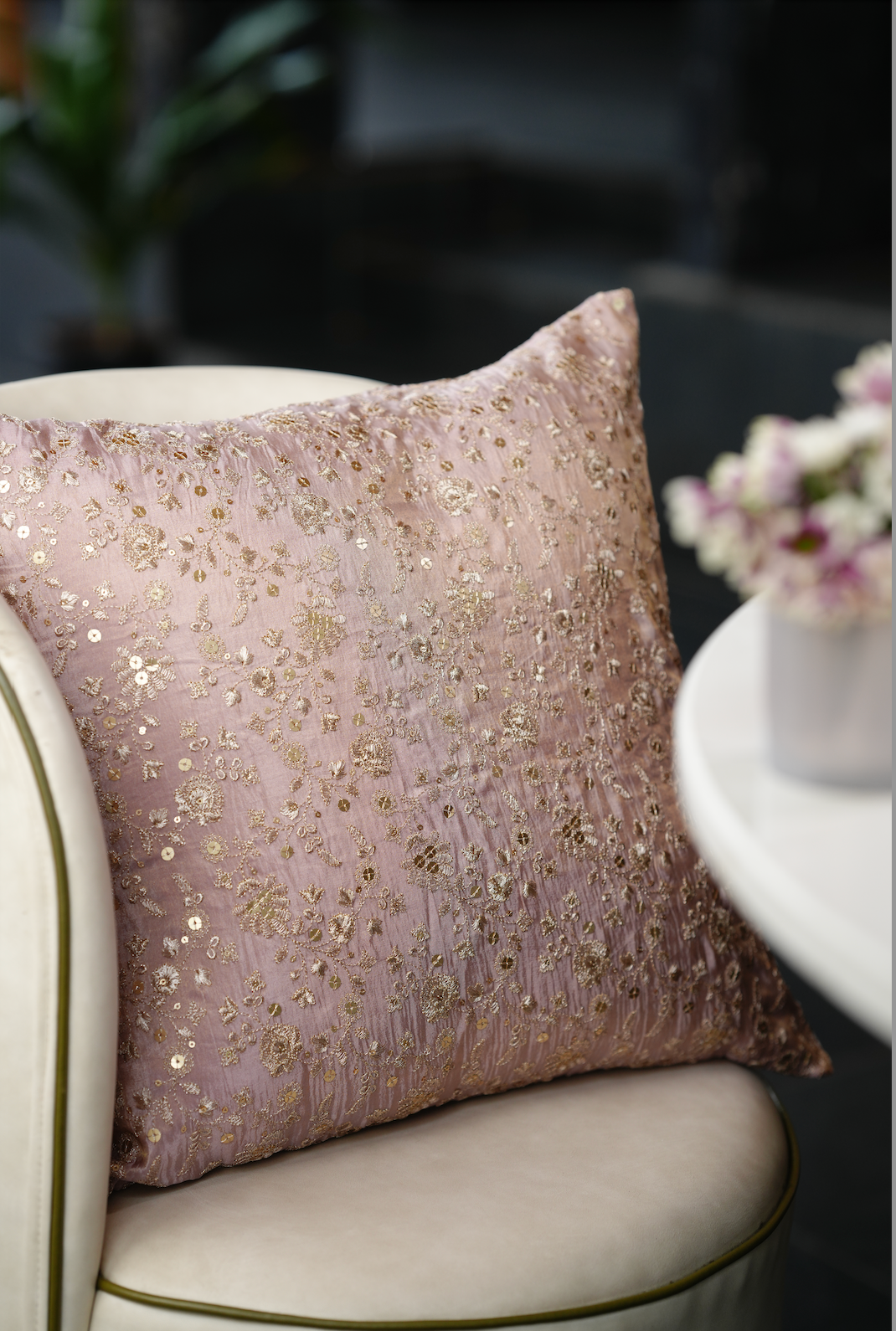 Pale Pink Square Cushion Cover (Set of 2)