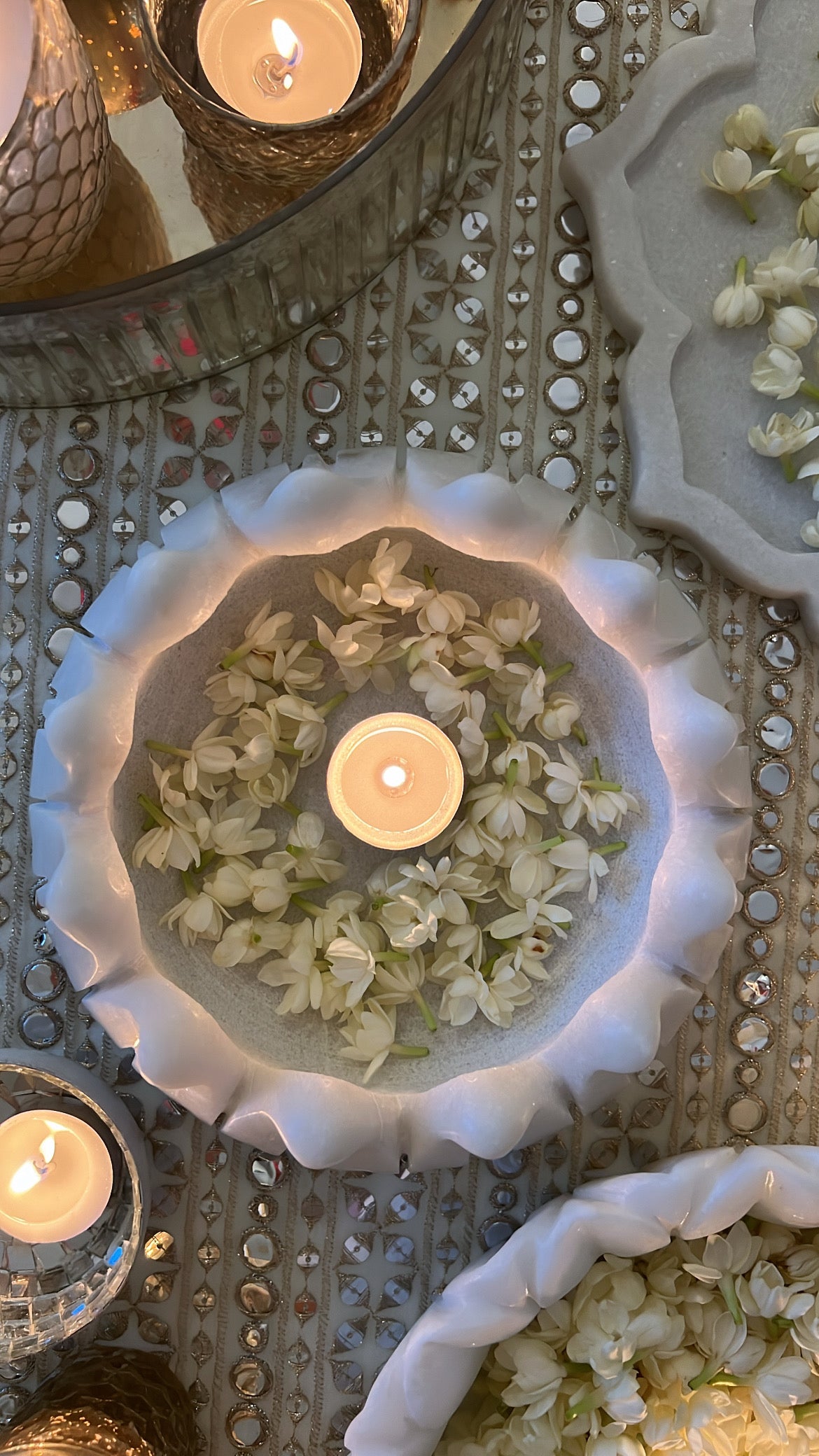 Marble Lotus bowl