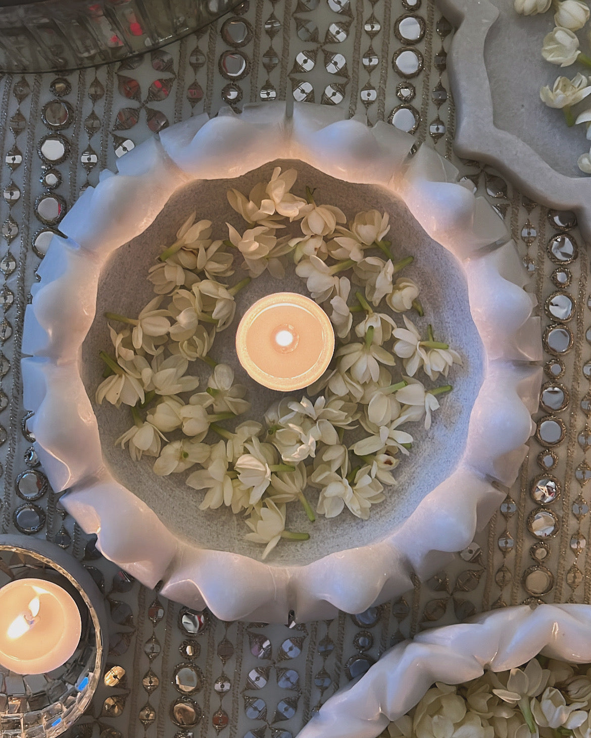 Marble Lotus bowl