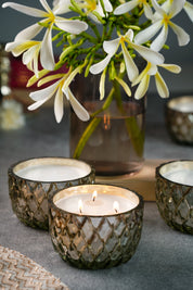 Diamond Silver Candle (Set of 2)