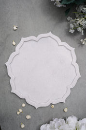 Marble Flower Flat Tray