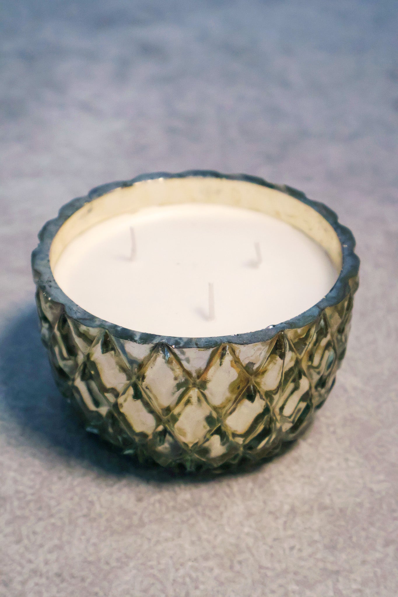 Diamond Silver Candle (Set of 2)