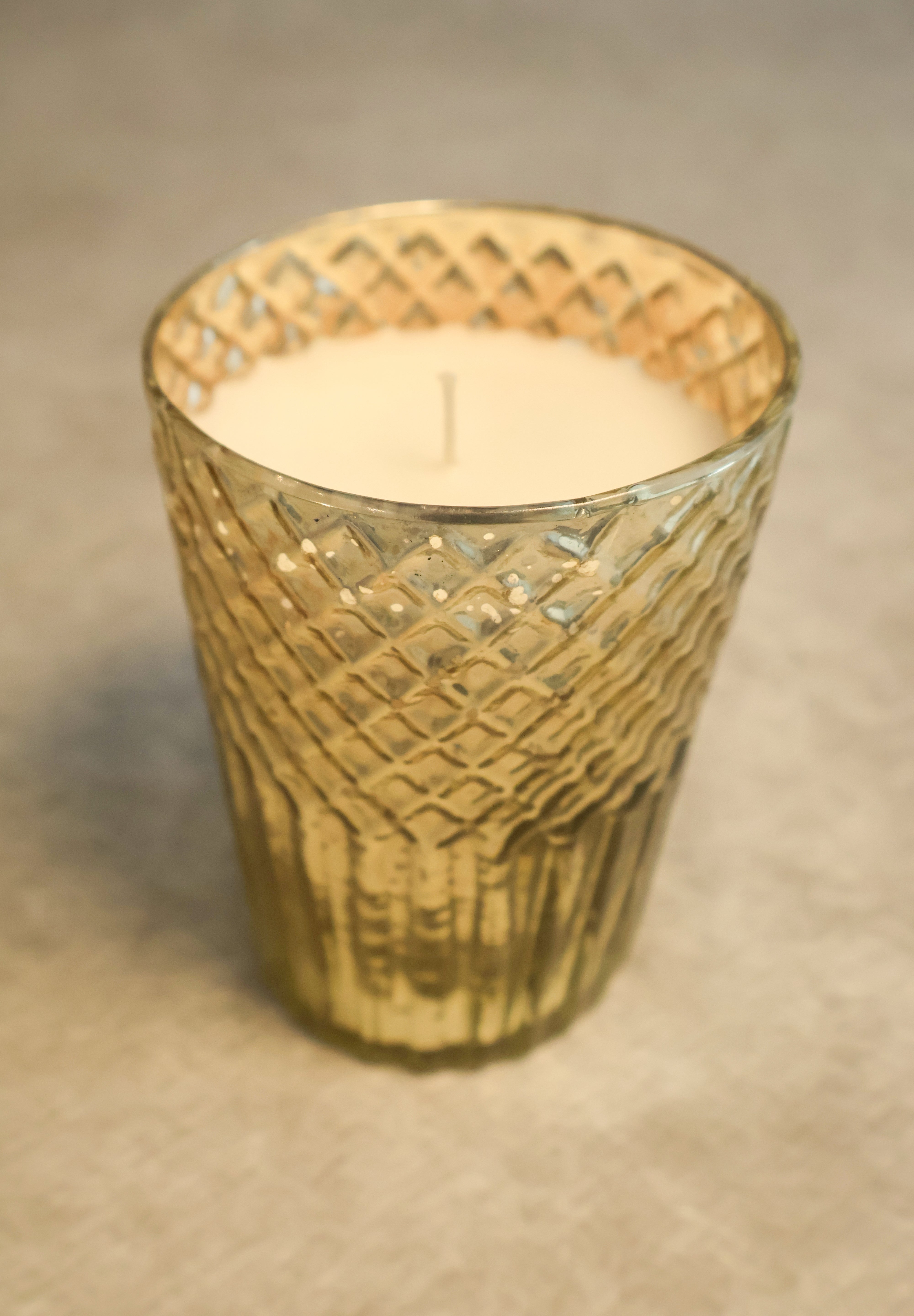 Tall Silver Textured Candle (Set of 2)