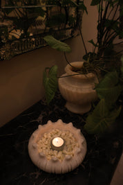 Marble Lotus bowl