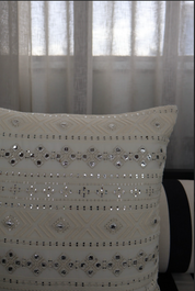 White Mirror Square Cushion Cover (Set of 2)