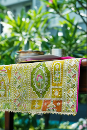 Yellow Green Patchwork Table Runner